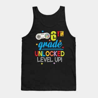 Gamer Students 6th Grade Unlocked Level Up Back To School Tank Top